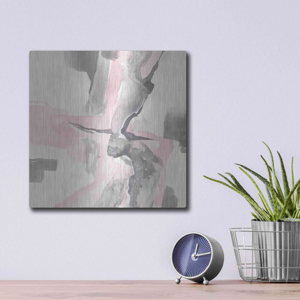 'Blushing Grey I' by Chris Paschke – Metal Wall Art, 12x12 room view