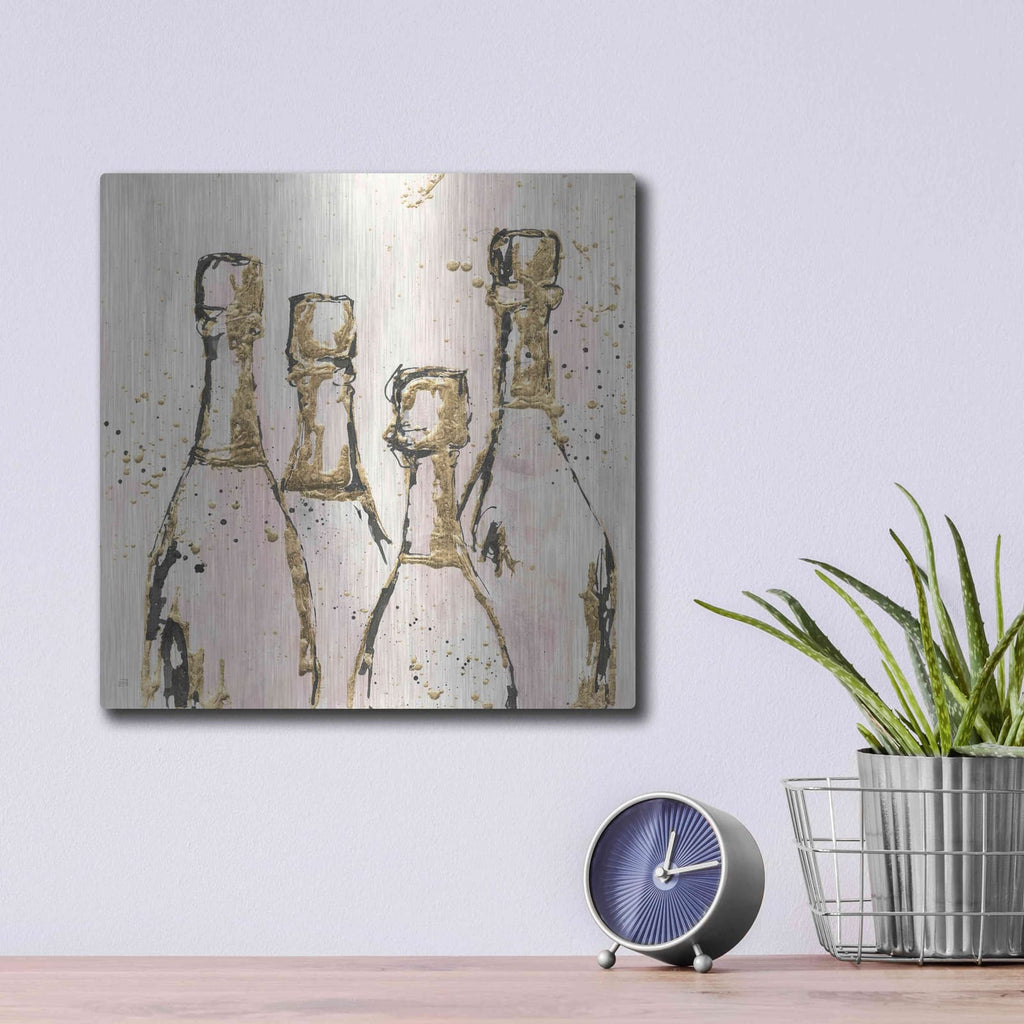 'Champagne Is Grand I' by Chris Paschke – Metal Wall Art, 12x12 room view