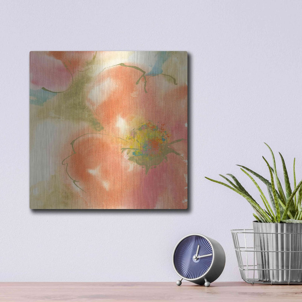 'Coral Poppy I' by Chris Paschke – Metal Wall Art, 12x12 room view