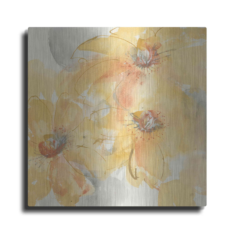'Golden Clematis II' by Chris Paschke – Metal Wall Art