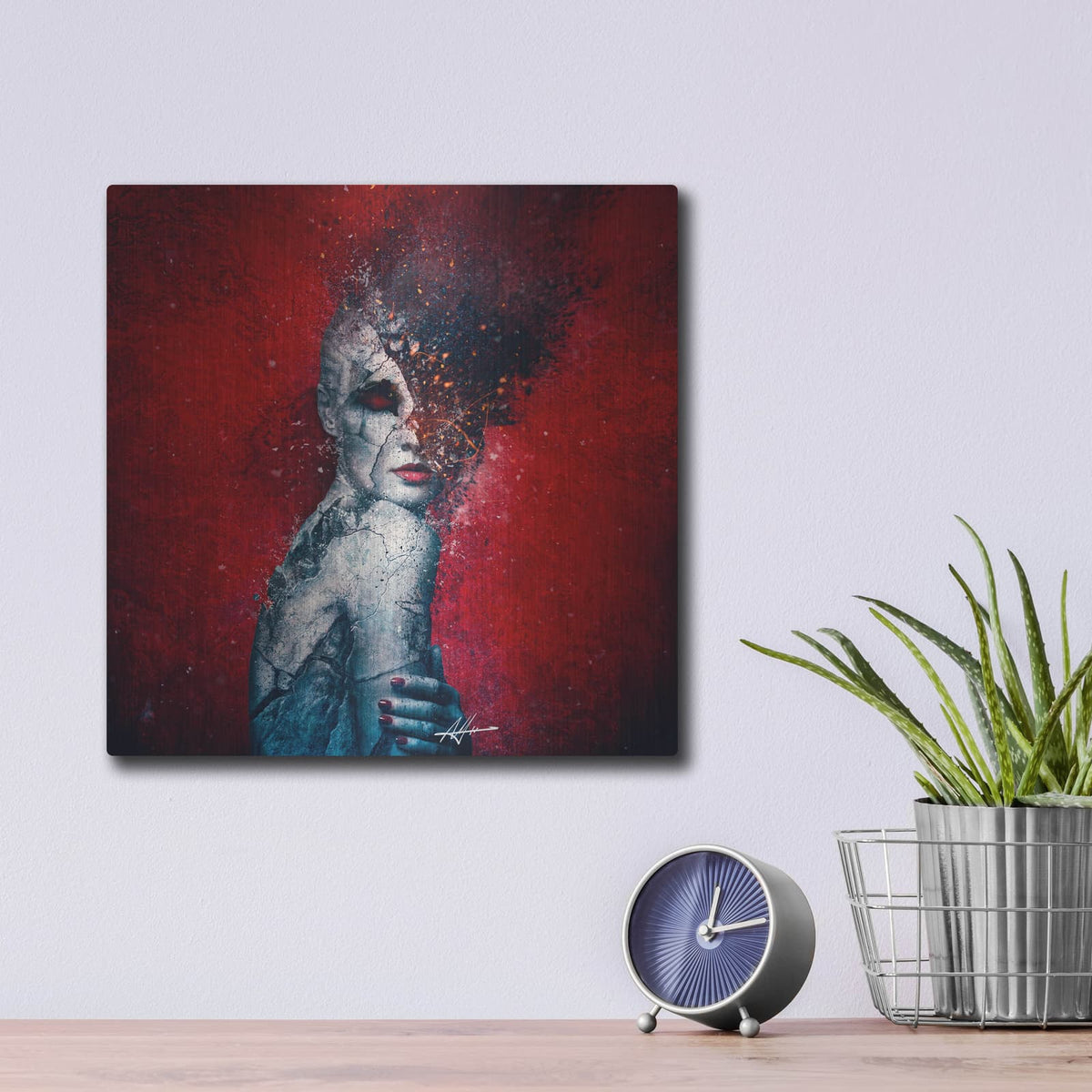 'Indifference' by Mario Sanchez Nevado – Metal Wall Art, 12x12 room view