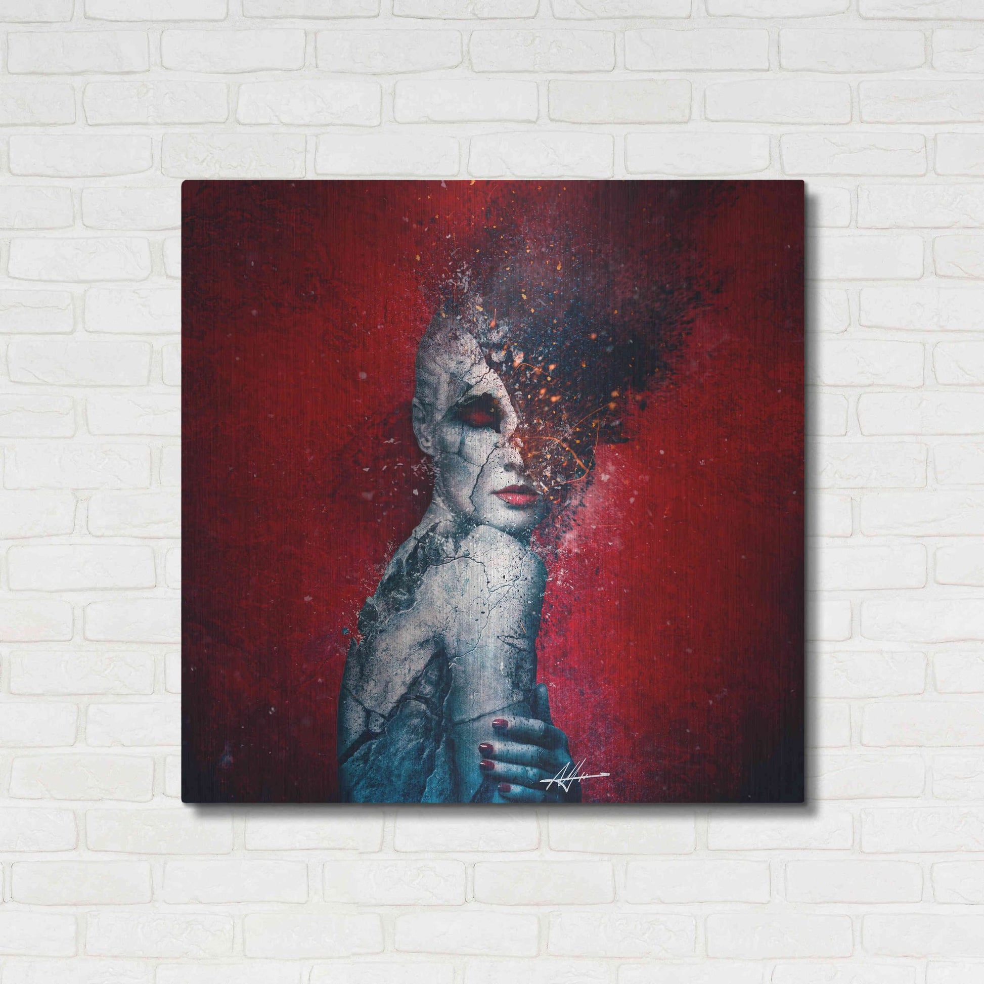 Luxe Metal Art 'Indifference' by Mario Sanchez Nevado, Metal Wall Art,36x36