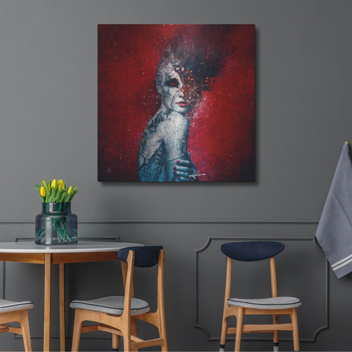 'Indifference' by Mario Sanchez Nevado – Metal Wall Art, 36x36 room view