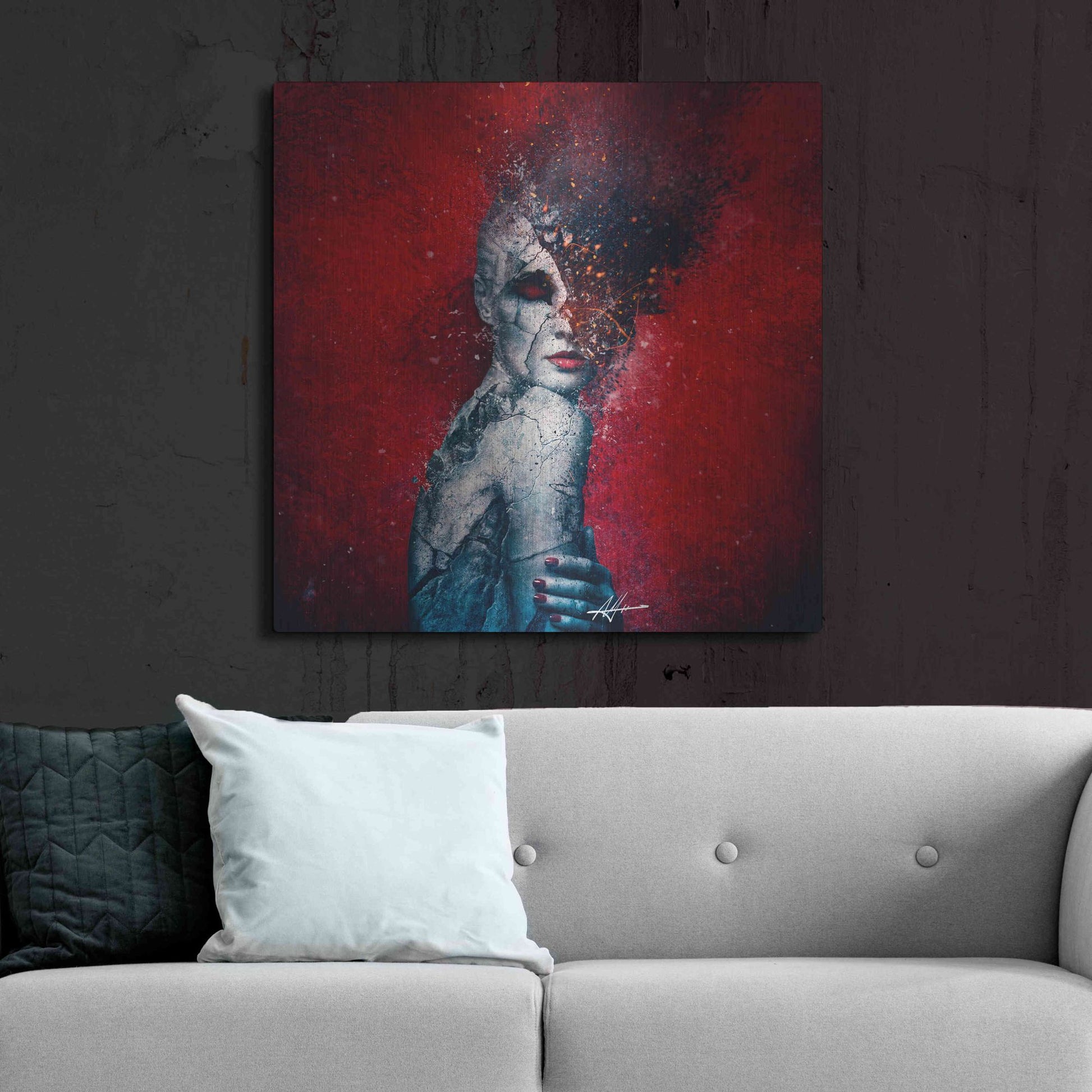 Luxe Metal Art 'Indifference' by Mario Sanchez Nevado, Metal Wall Art,36x36