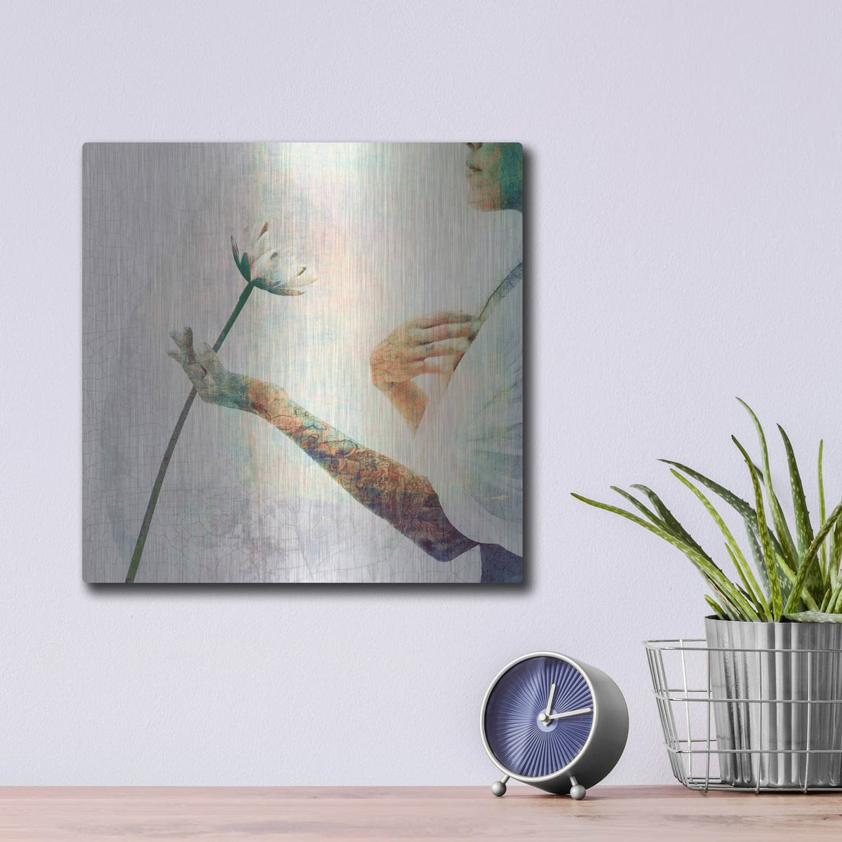 'Knowledge From The Heart' by Elena Ray – Metal Wall Art, 12x12 room view