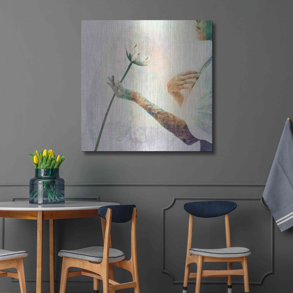 'Knowledge From The Heart' by Elena Ray – Metal Wall Art, 36x36 room view