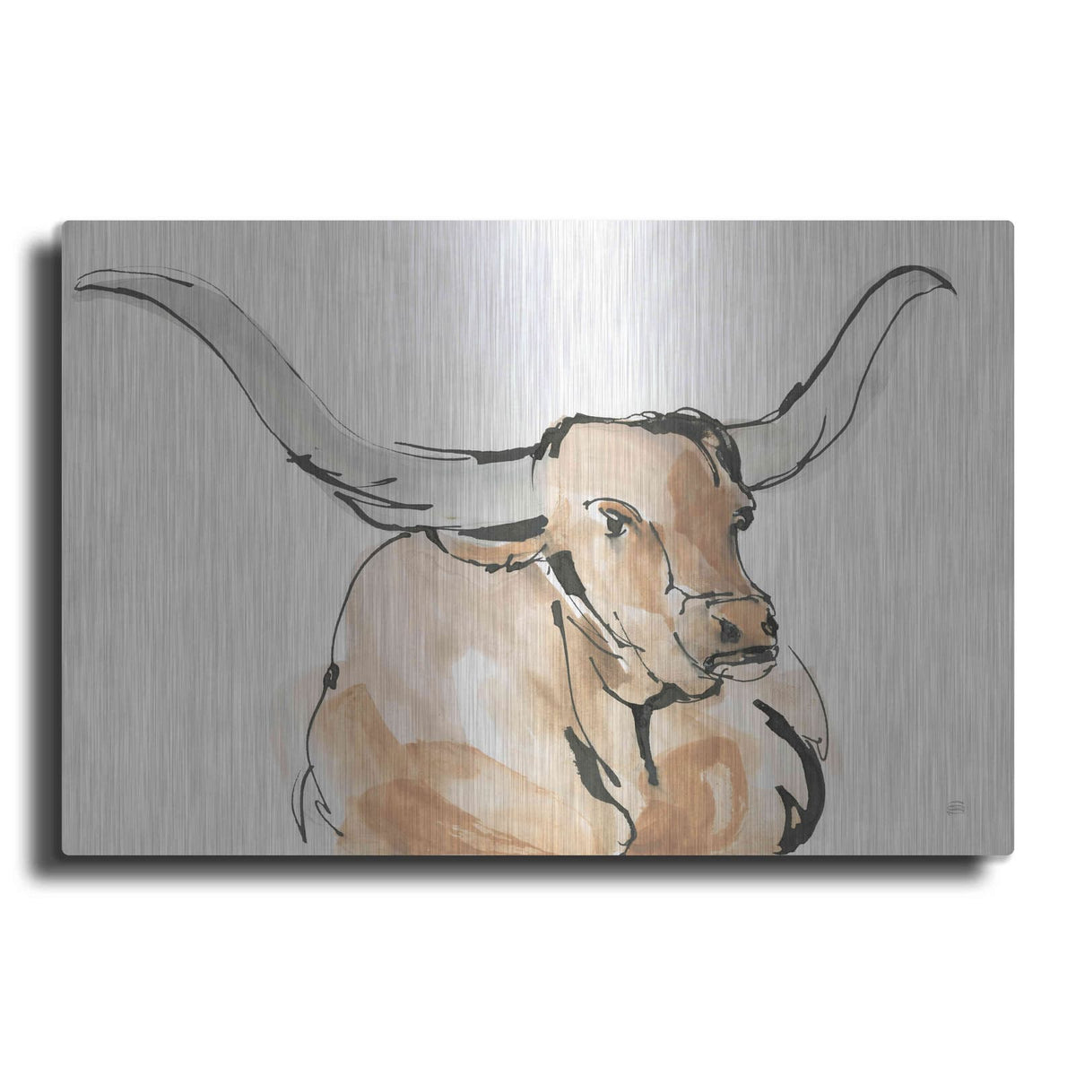 'Longhorn I' by Chris Paschke – Metal Wall Art