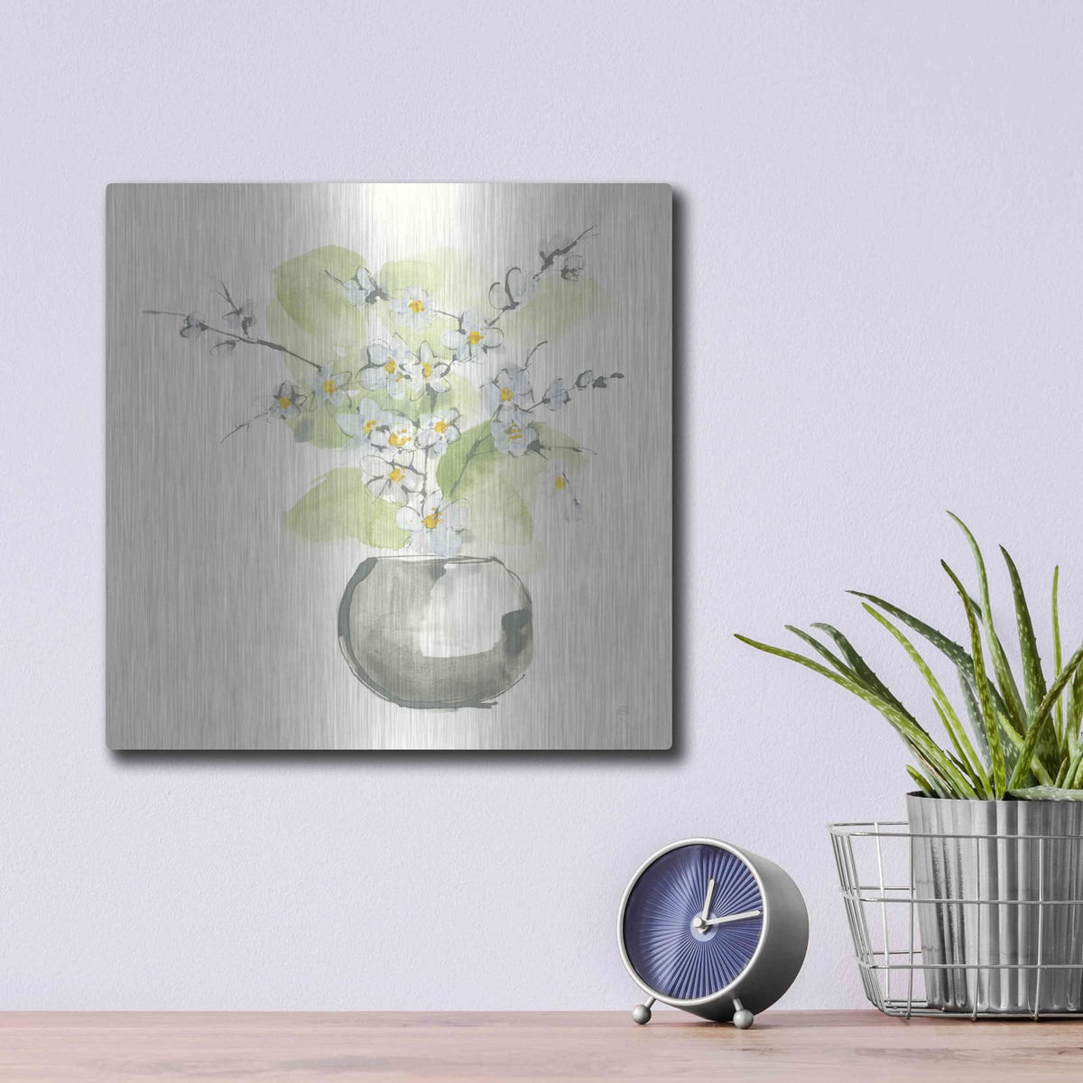 'Plant Blossom II' by Chris Paschke – Metal Wall Art, 12x12 room view
