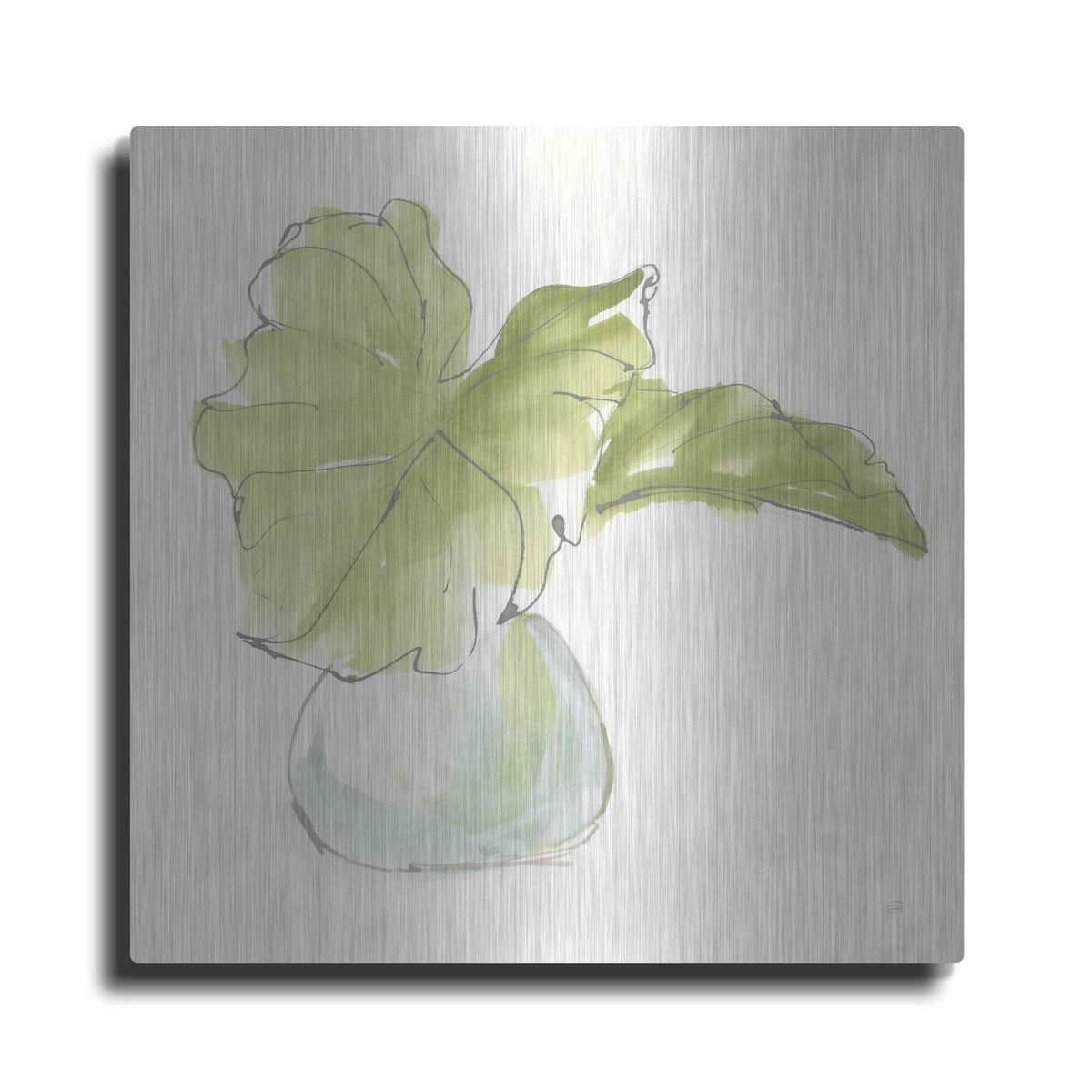 'Plant Big Leaf I' by Chris Paschke – Metal Wall Art