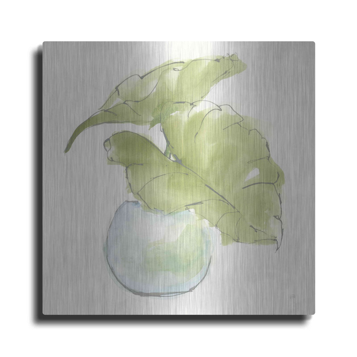 'Plant Big Leaf III' by Chris Paschke – Metal Wall Art
