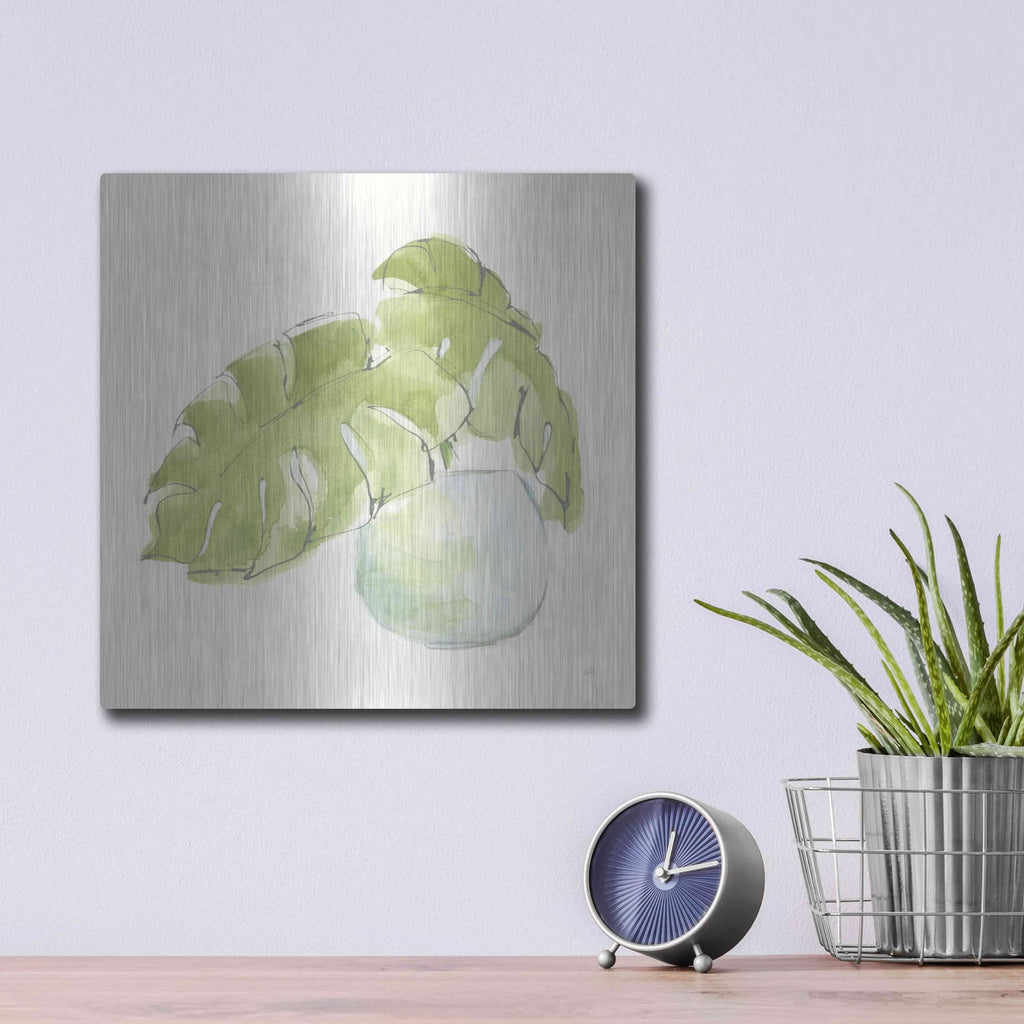 'Plant Big Leaf IV' by Chris Paschke – Metal Wall Art, 12x12 room view