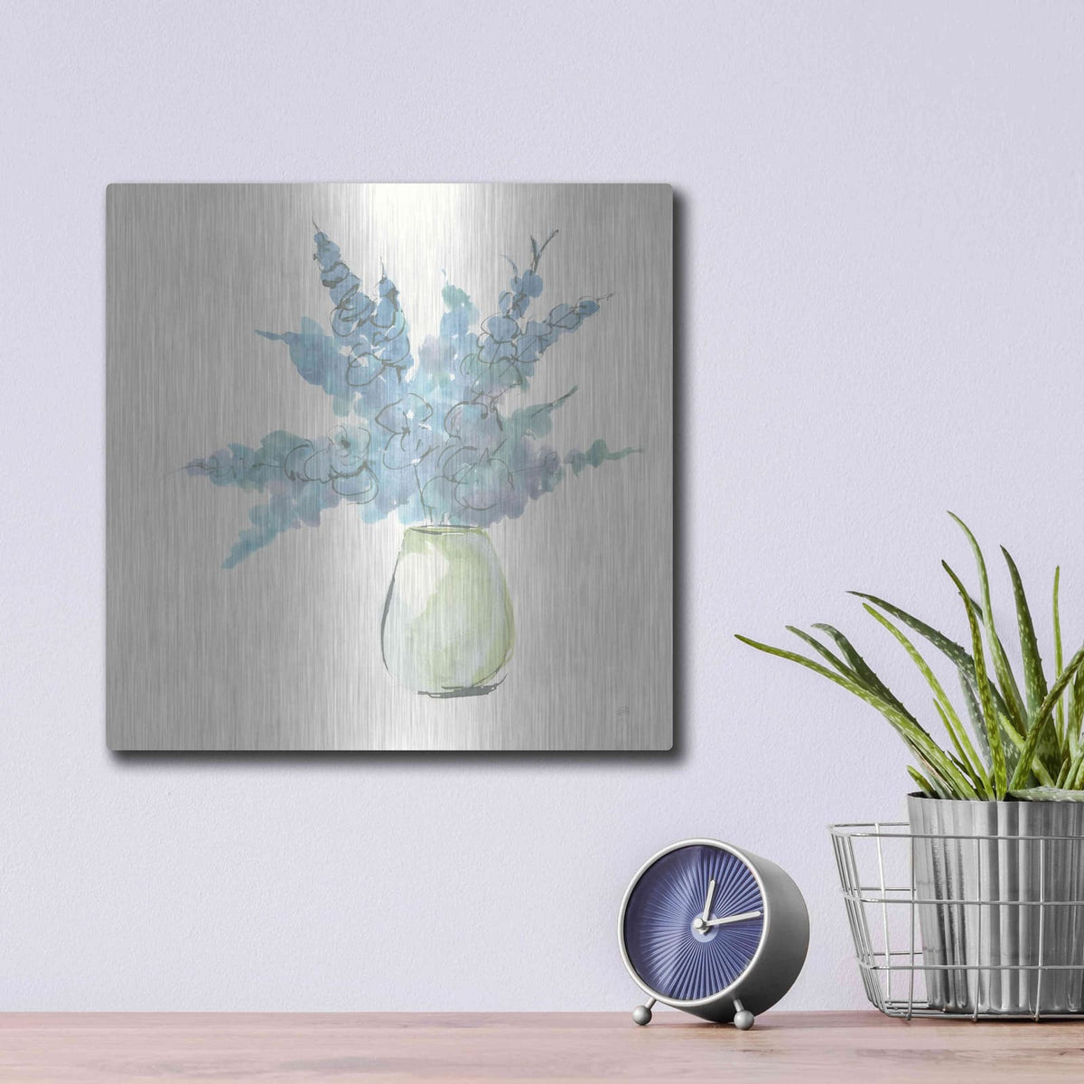 'Plant Eucalyptus III' by Chris Paschke – Metal Wall Art, 12x12 room view