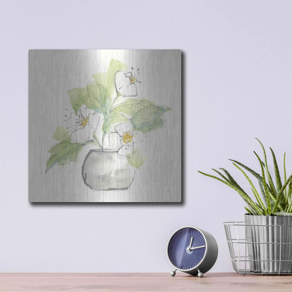 'Plant Poppy I' by Chris Paschke – Metal Wall Art, 12x12 room view