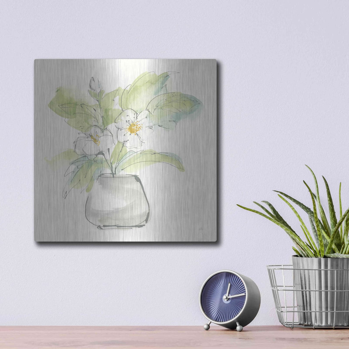 'Plant Poppy II' by Chris Paschke – Metal Wall Art, 12x12 room view