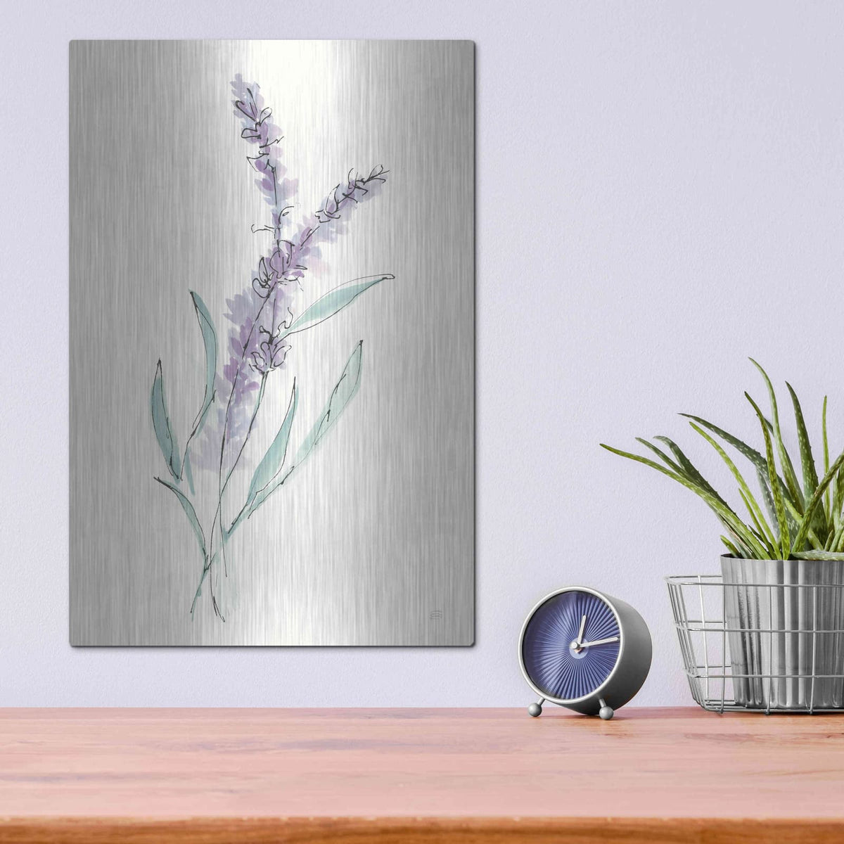 'Lavender IV' by Chris Paschke – Metal Wall Art, 12x16 room view