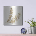 'Gilded Fern IV' by Chris Paschke – Metal Wall Art, 12x12 room view