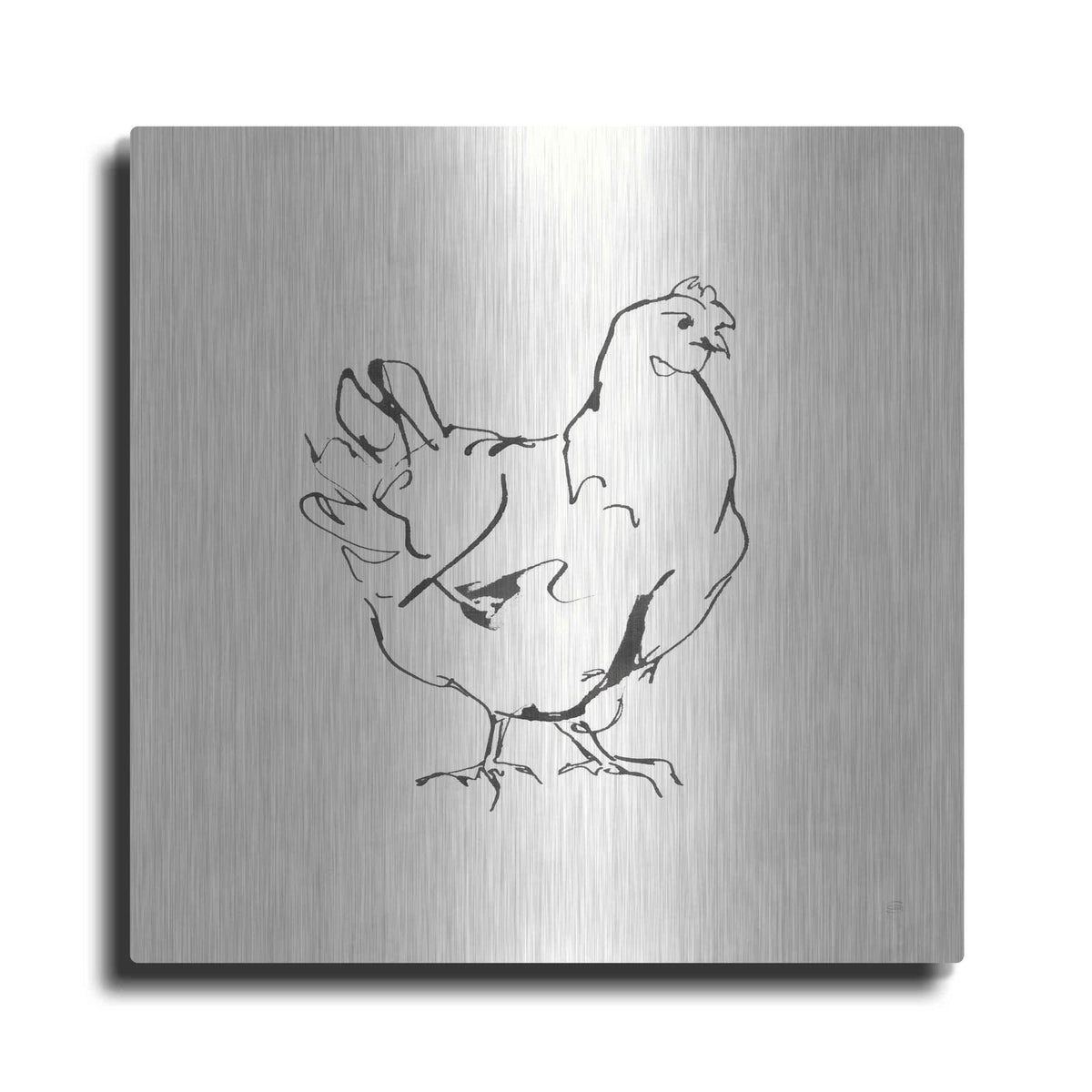'Line Chicken I' by Chris Paschke – Metal Wall Art