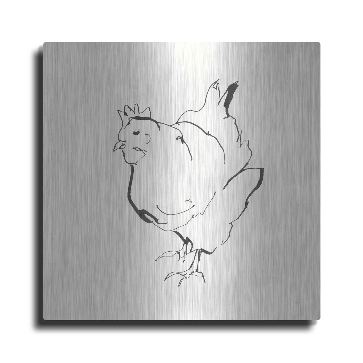 'Line Chicken II' by Chris Paschke – Metal Wall Art