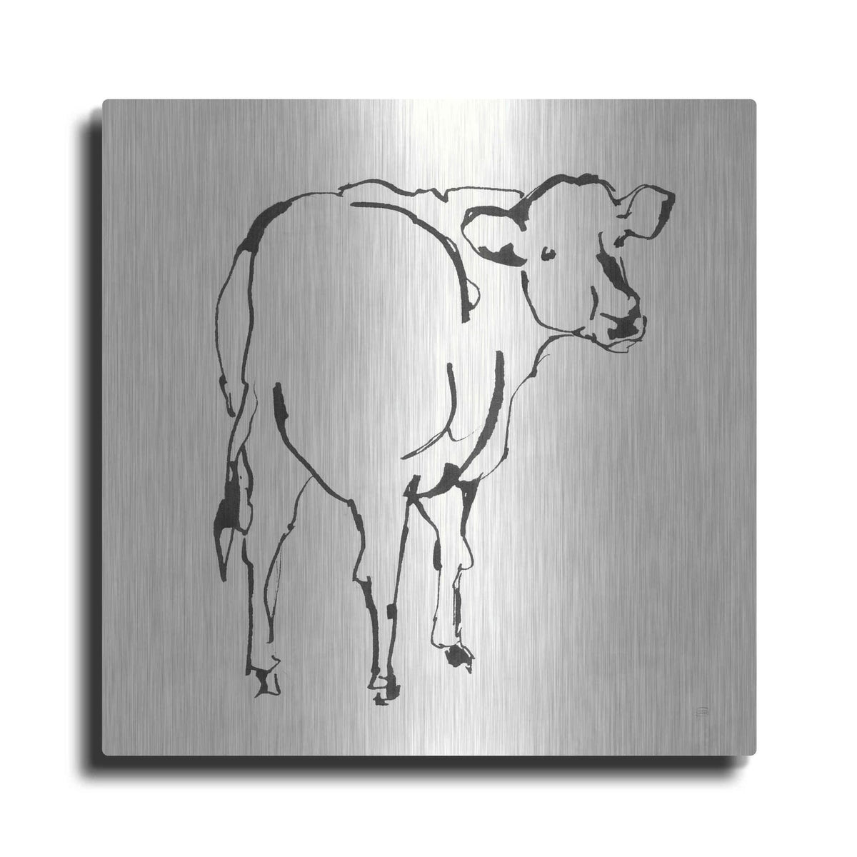 'Line Cow' by Chris Paschke – Metal Wall Art