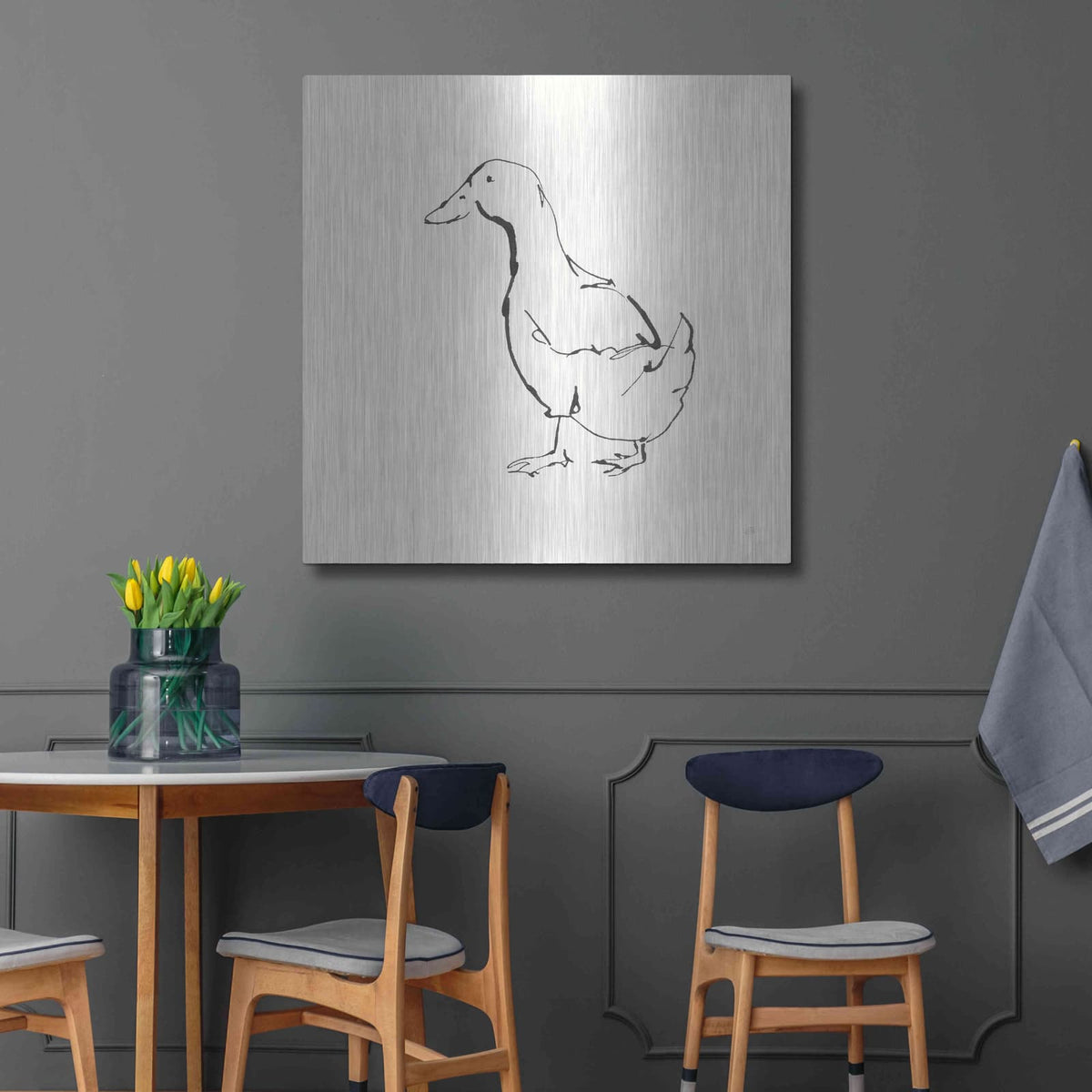 'Line Duck I' by Chris Paschke – Metal Wall Art, 36x36 room view