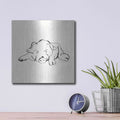 'Line Pig I' by Chris Paschke – Metal Wall Art, 12x12 room view