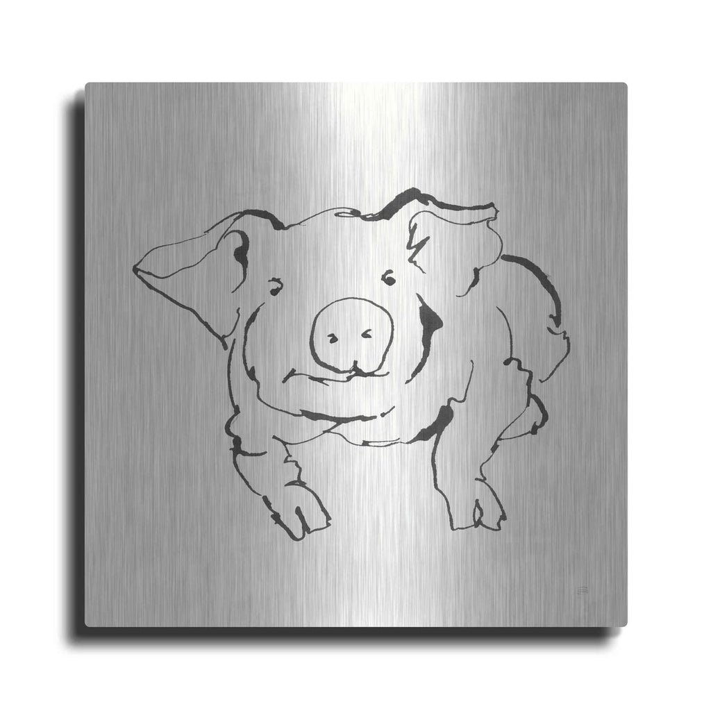 'Line Pig II' by Chris Paschke – Metal Wall Art
