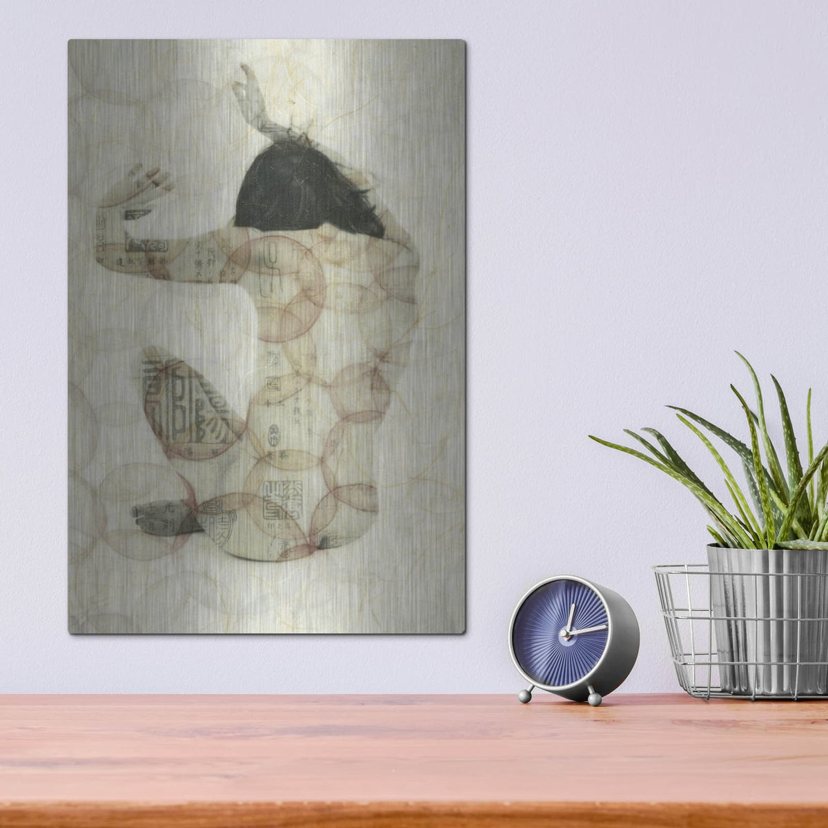 'Imprinted Woman' by Elena Ray – Metal Wall Art, 12x16 room view
