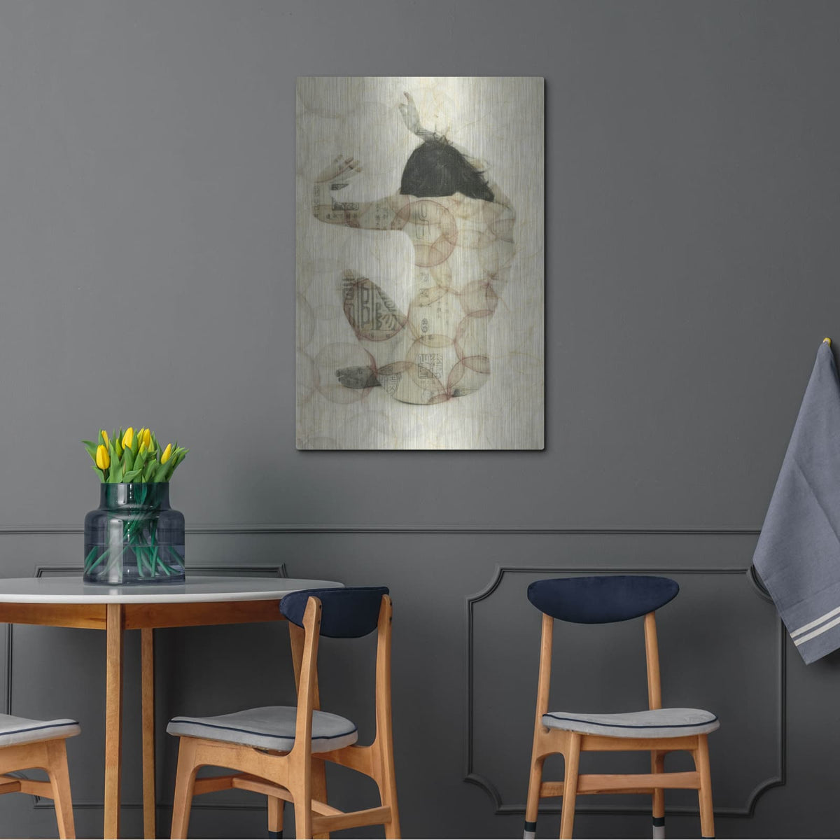 'Imprinted Woman' by Elena Ray – Metal Wall Art, 24x36 room view