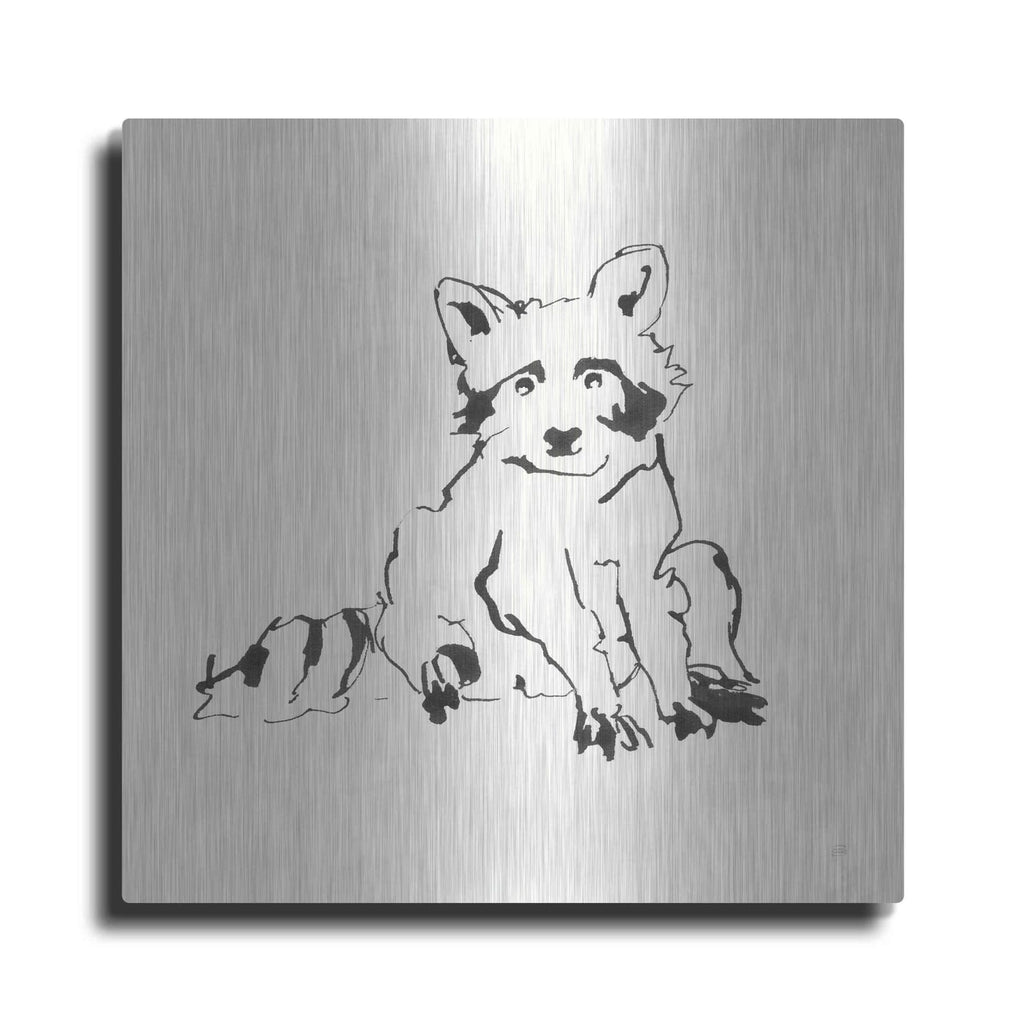 'Line Raccoon' by Chris Paschke – Metal Wall Art