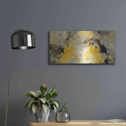 Luxe Metal Art 'Star Cloud' by Shirley Novak, Metal Wall Art,24x12