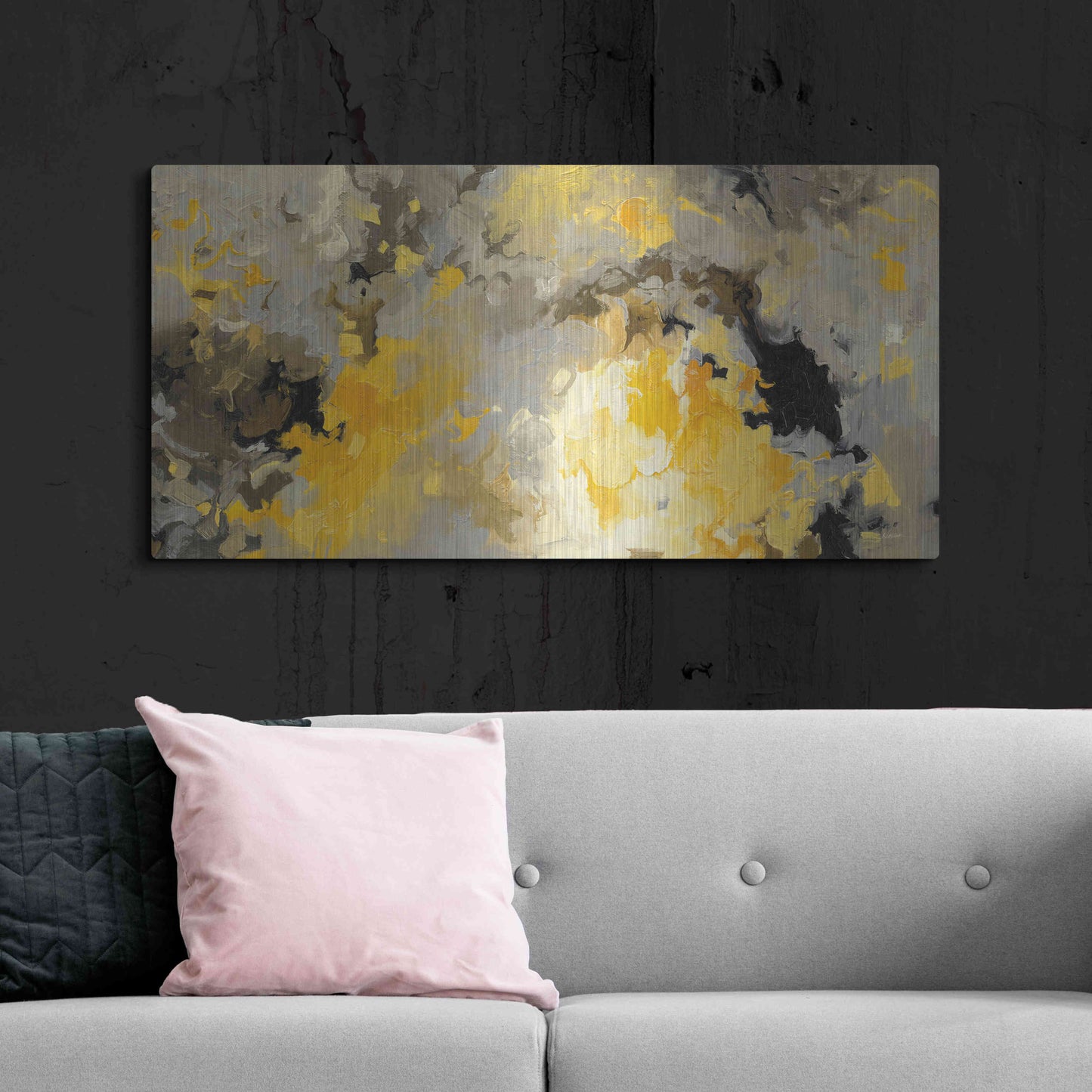 Luxe Metal Art 'Star Cloud' by Shirley Novak, Metal Wall Art,48x24