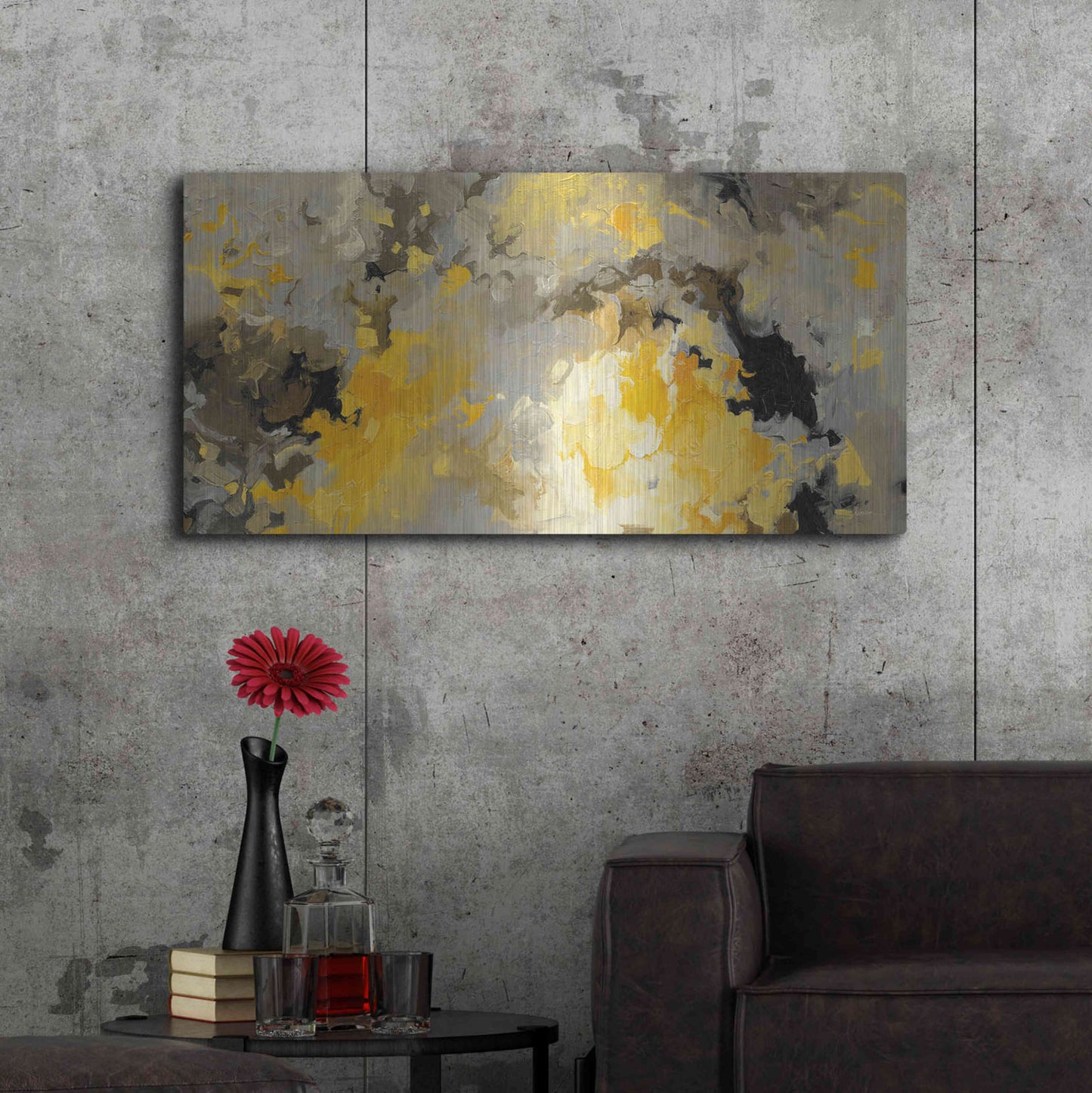 Luxe Metal Art 'Star Cloud' by Shirley Novak, Metal Wall Art,48x24