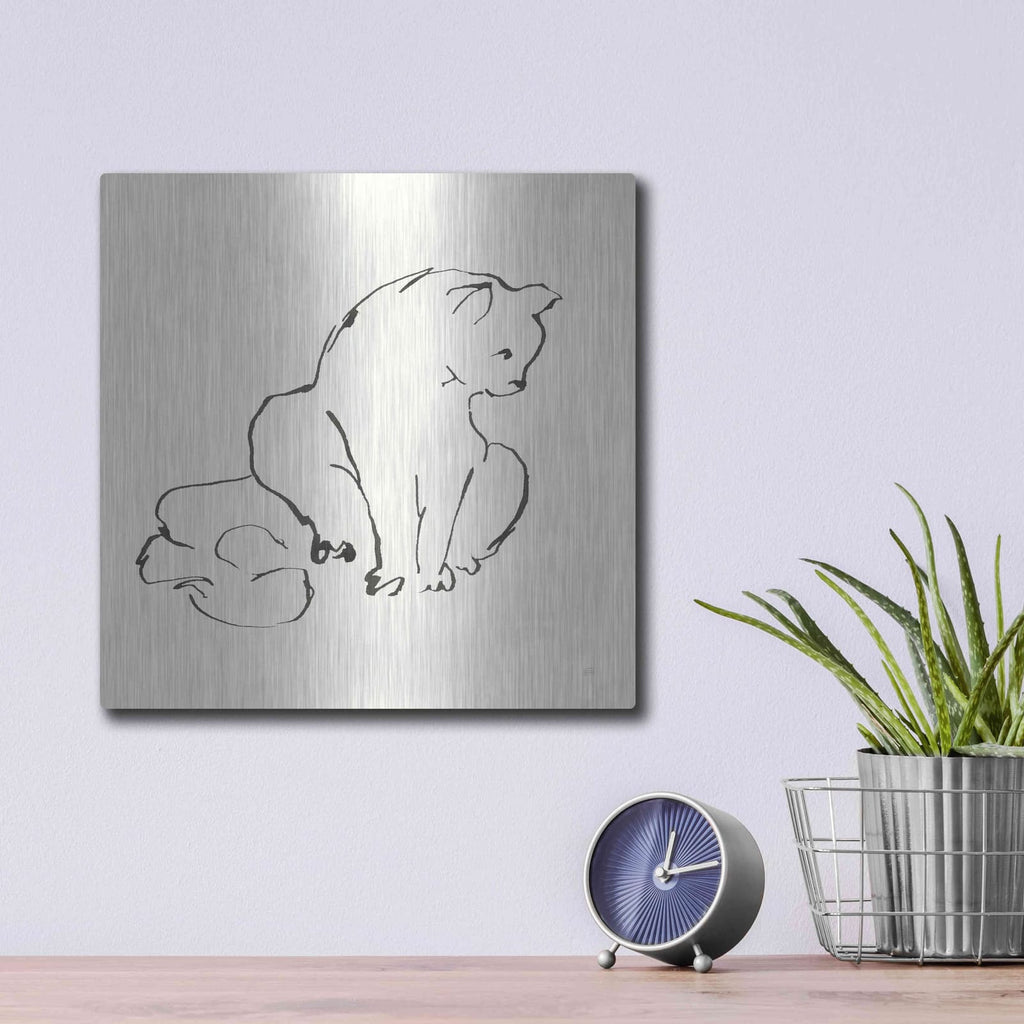 'Line Kitten II' by Chris Paschke – Metal Wall Art, 12x12 room view