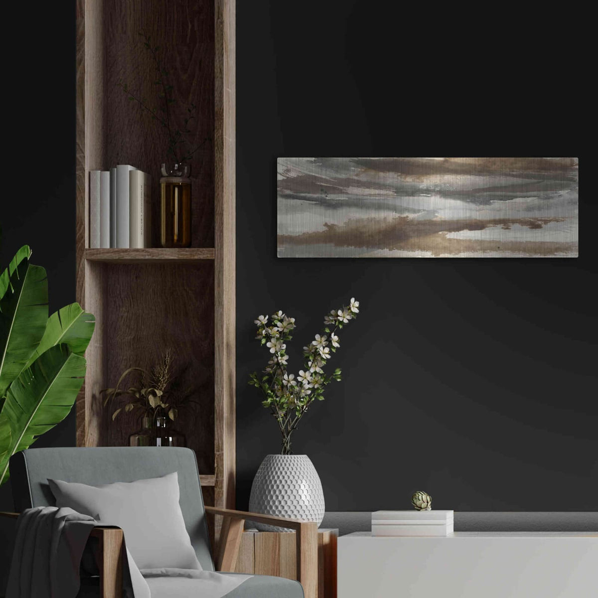 'Imagine I' by Chris Paschke – Metal Wall Art, 36x12 room view