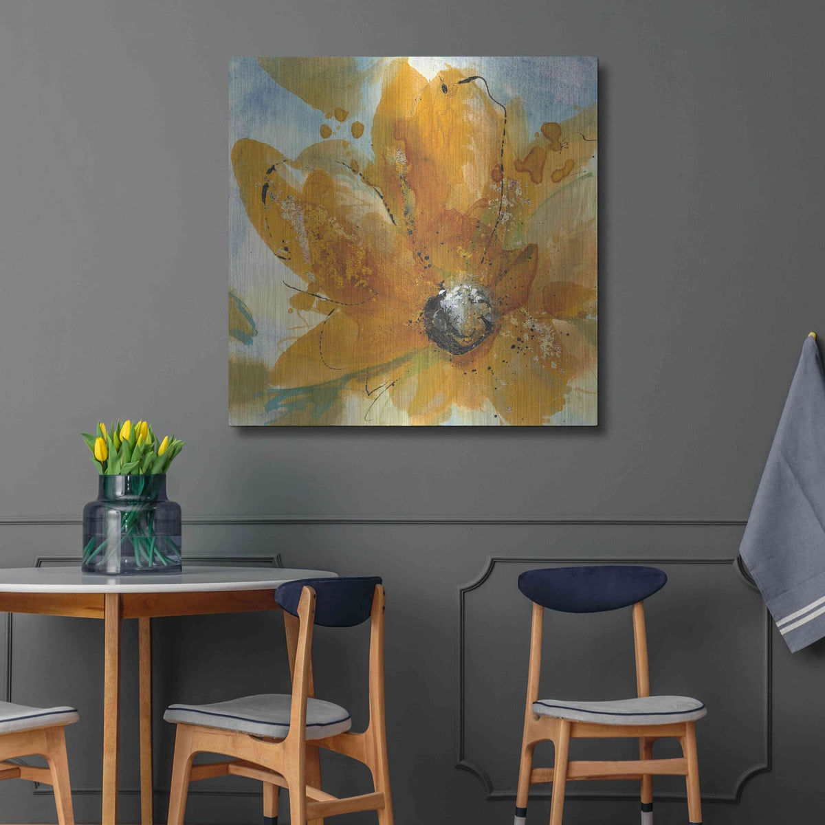 'Amber Gold I' by Chris Paschke – Metal Wall Art, 36x36 room view
