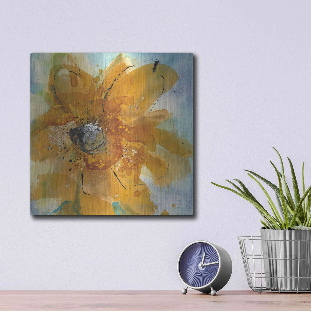 'Amber Gold II' by Chris Paschke – Metal Wall Art, 12x12 room view