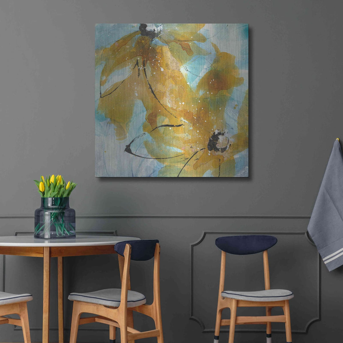 'Amber Blue I' by Chris Paschke – Metal Wall Art, 36x36 room view