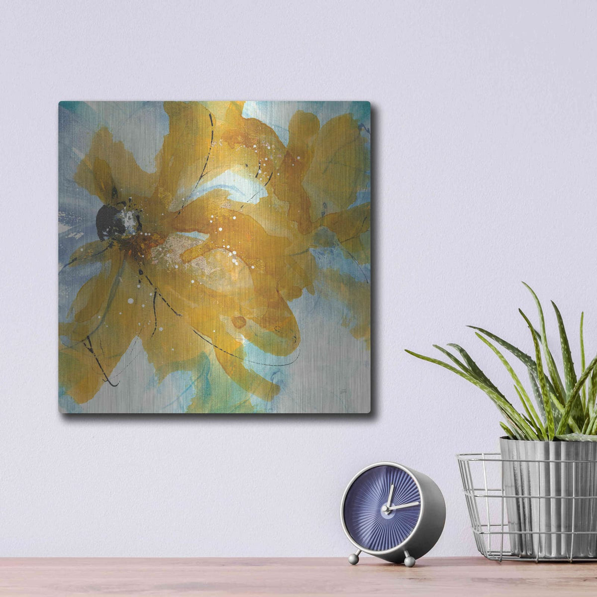 'Amber Blue II' by Chris Paschke – Metal Wall Art, 12x12 room view