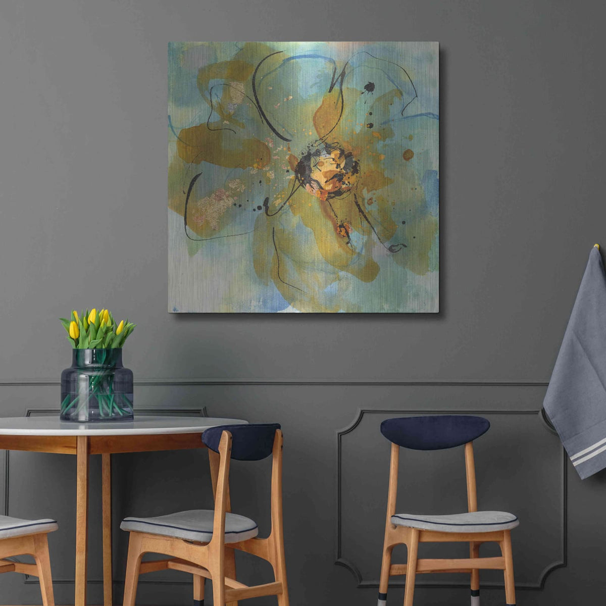 'Amber and Leaf I' by Chris Paschke – Metal Wall Art, 36x36 room view