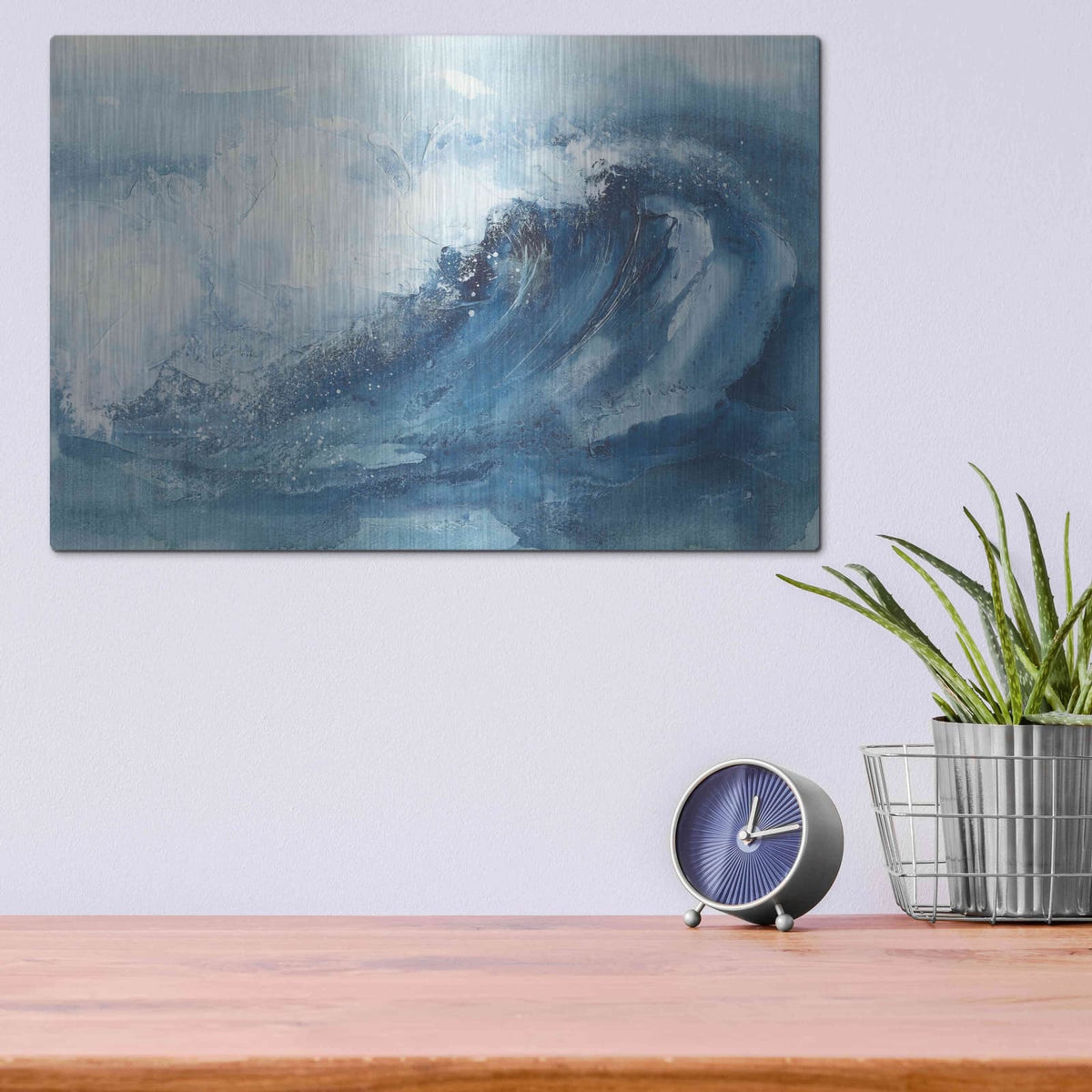 'Waves V' by Chris Paschke – Metal Wall Art, 16x12 room view