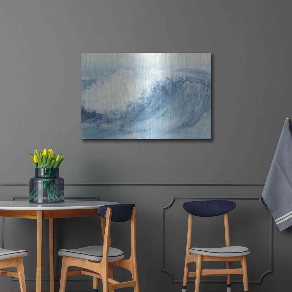 'In the Blue V' by Chris Paschke – Metal Wall Art, 36x24 room view