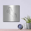 'Line Horse IX' by Chris Paschke – Metal Wall Art, 12x12 room view