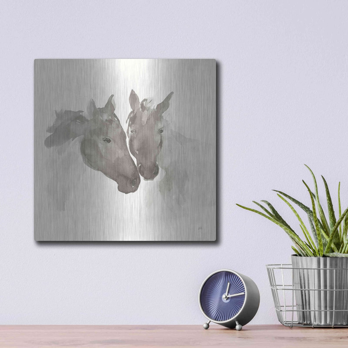 'Nuzzling II' by Chris Paschke – Metal Wall Art, 12x12 room view