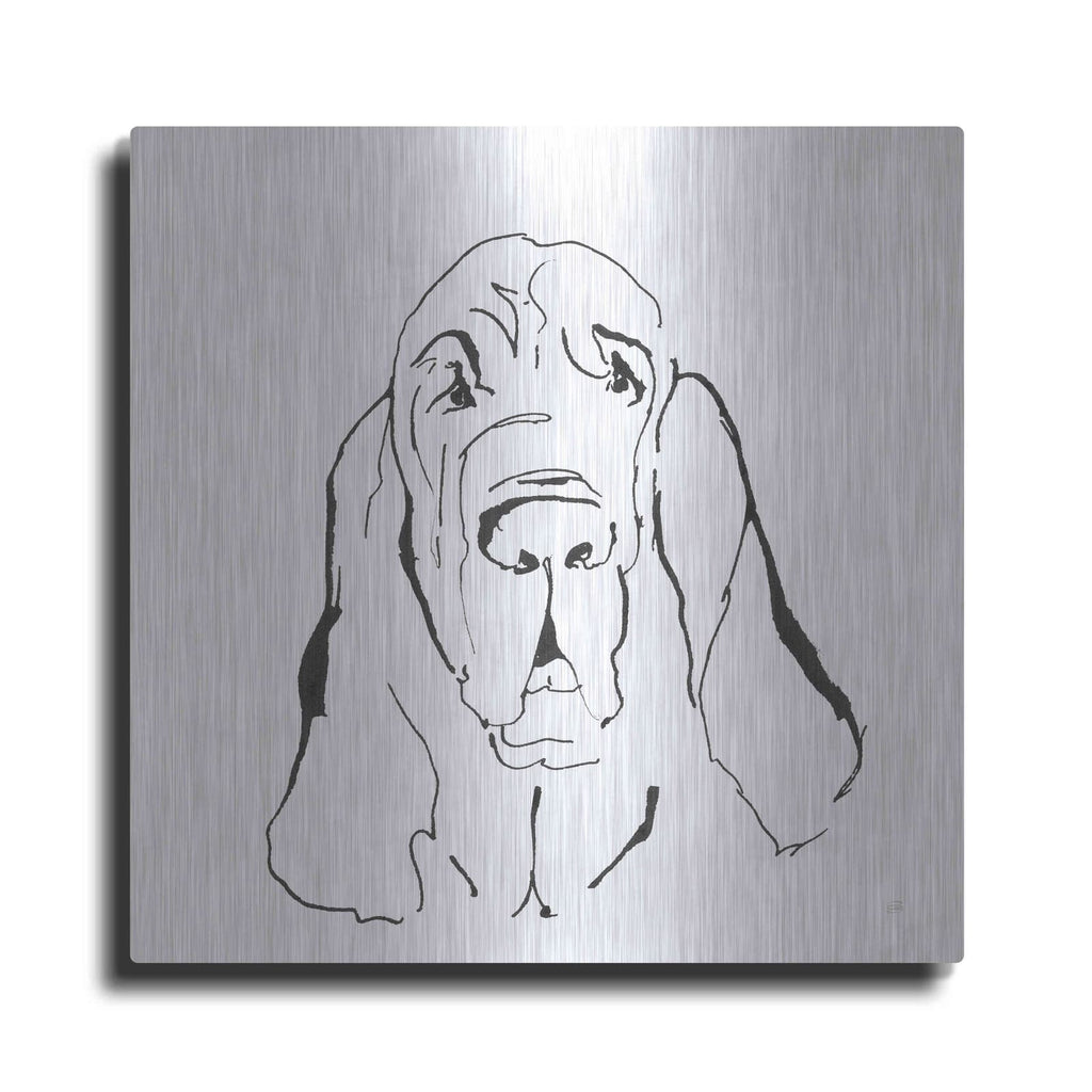 'Line Dog Bloodhound I' by Chris Paschke – Metal Wall Art