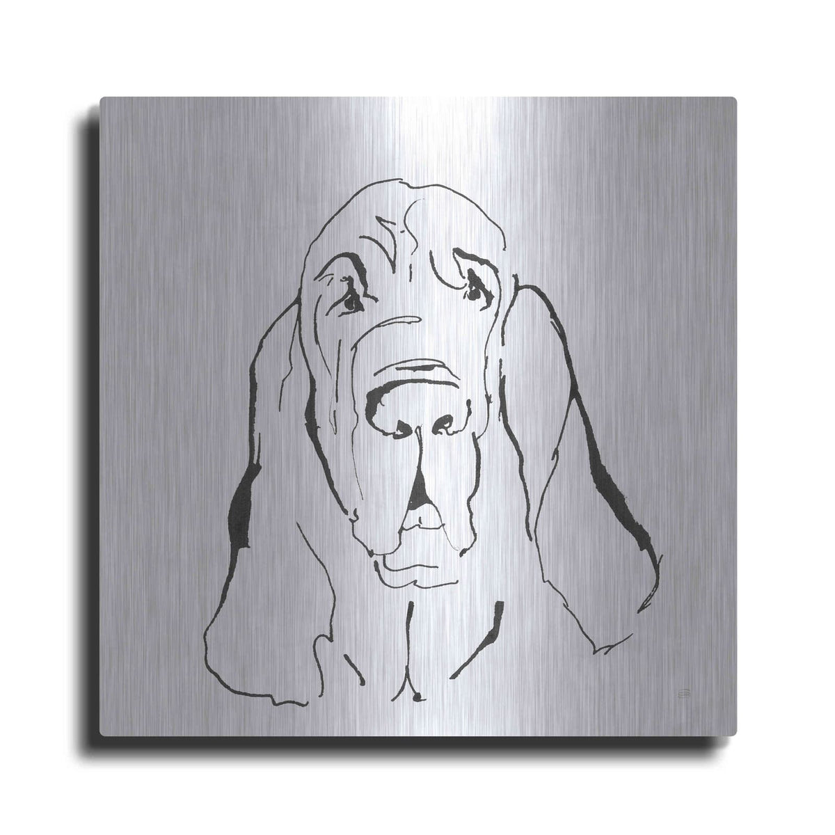 'Line Dog Bloodhound I' by Chris Paschke – Metal Wall Art