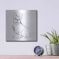 'Line Dog French Bulldog II' by Chris Paschke – Metal Wall Art, 12x12 room view