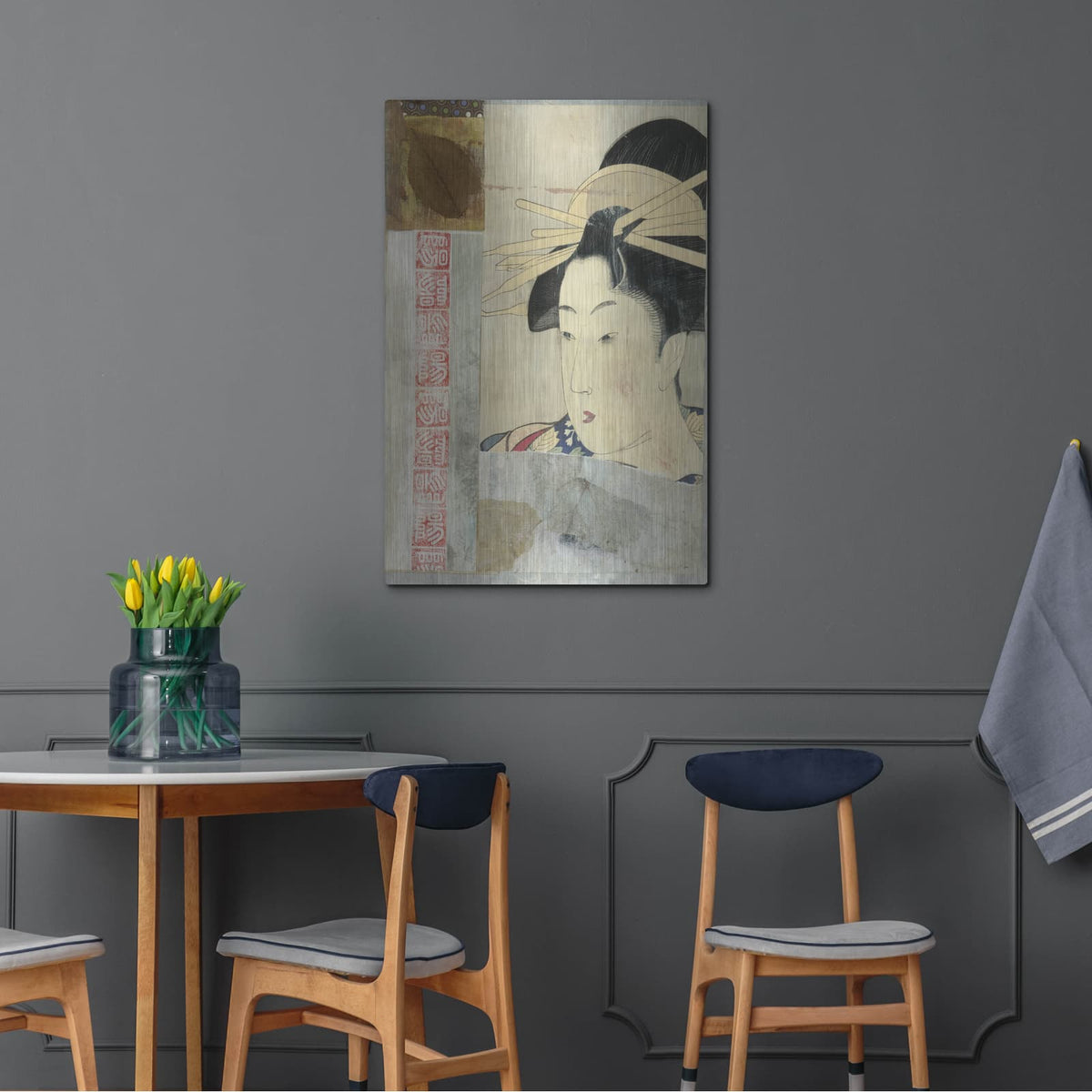 'Geisha' by Elena Ray – Metal Wall Art, 24x36 room view