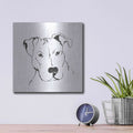 'Line Dog Pitbull II' by Chris Paschke – Metal Wall Art, 12x12 room view