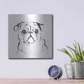 'Line Dog Pug I' by Chris Paschke – Metal Wall Art, 12x12 room view