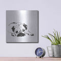 'Line Dog Pug II' by Chris Paschke – Metal Wall Art, 12x12 room view